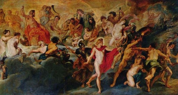 Gemaldezyklus fur Maria de' Medici, Konigin von Frankreich, Szene: Die Regierung der Konigin (Gotterat) - view 1