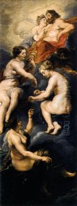 The Fates Spinning Marie's Destiny by (studio of) Rubens, Peter Paul