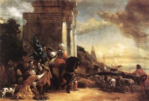 Departure of an Oriental Entourage by Jan Baptist Weenix