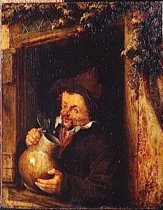 A Man with a Jug in a Window by Adriaen van Ostade