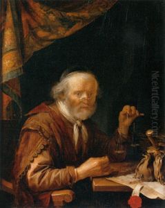 Le peseur d'or by Gerrit Dou