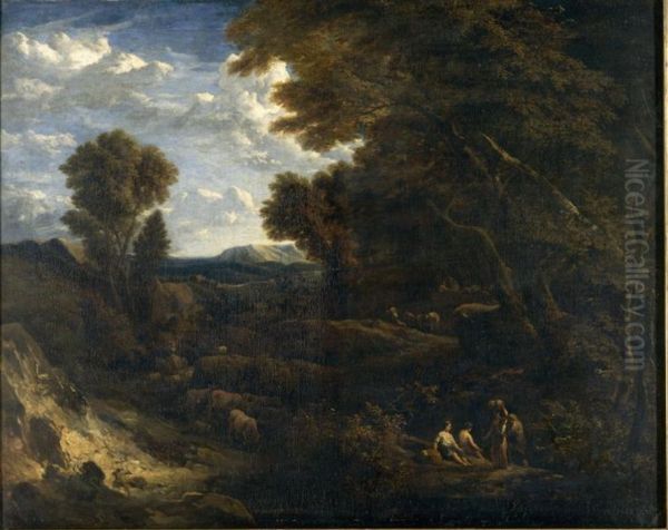Herds in a hilly landscape - view 1