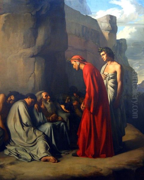 Dante, guidato da Virgilio, offre consolazione alle anime degli invidiosi - view 1