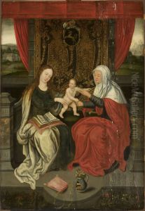 Madonna with Child Jesus and St. Anne by Orley, Bernard van