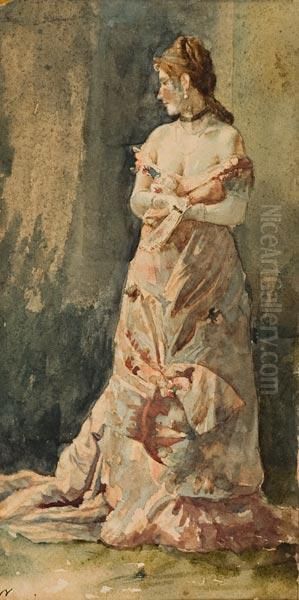 Ritratto Di Donna Con Ventaglio - view 1
