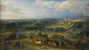 View of the City of Luxemburg from the baths of Mansfeld (taken on 3 June 1684)