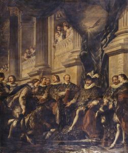 Premier chapitre de l'Ordre du Saint-Esprit tenu par Henri IV dans l'eglise du couvent des Grands-Augustins a Paris (1595). by Jean-Francois de Troy