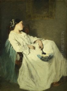 Seated woman, sleeping Seated woman, sleeping