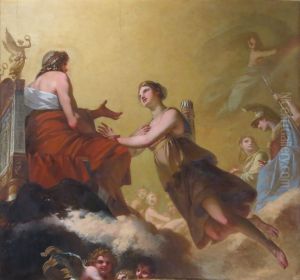 Diana fleht Jupiter an, sie nicht den Gesetzen der Ehe zu unterwerfen by Pierre-Paul Prud'hon