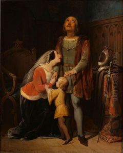 Albrecht Beiling neemt afscheid van vrouw en kind by Jan Hendrik van de Laar