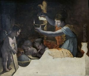 Minerve eclairant les genies des Arts et des Sciences by Pierre-Paul Prud'hon
