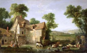 La ferme by Jean-Baptiste Oudry