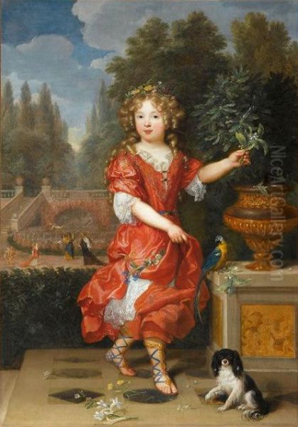 A young Mademoiselle de Blois, Marie-Anne de Bourbon, daughter of Louis XIV and Louise de La Valliere - view 1
