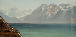 Lac et montagnes by Achille Etna Michallon
