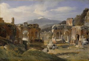 Ruines du theatre de Taormine (Sicile)