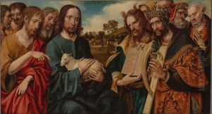 Christus als Lam Gods by Cornelis Engebrechtsz.