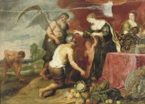 De Landbouw door de Rijkdom bekroond by Cornelis De Vos