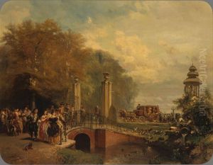 De uitrit uit een park by Charles Rochussen