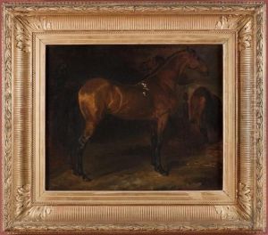 Cheval espagnol dans une ecurie