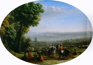 Siege of La Rochelle by Louis XIII, 1628 by Claude Lorrain (Claude Gellee)