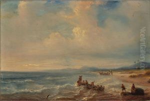 A Bay at the Mediterranean Sea by Theodore Gudin
