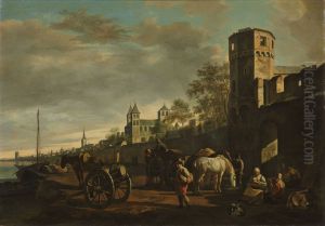 View along the Rhine near the Church of St. Cunibert, Cologne