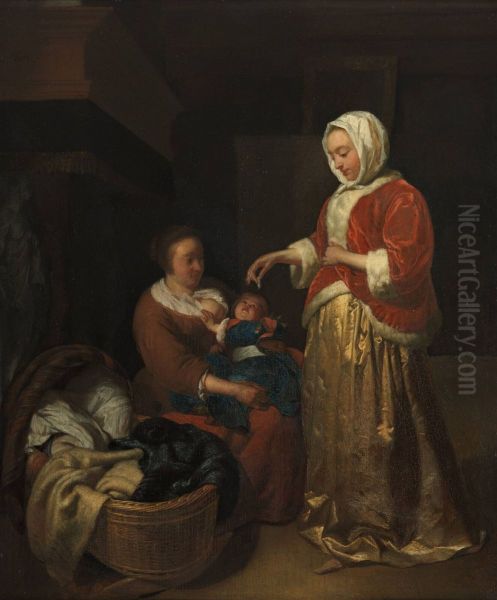 Interior with a Mother, a Nurse and an Infant - view 1