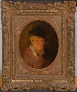 Kop van een man naar rechts gewend by Adriaen van Ostade