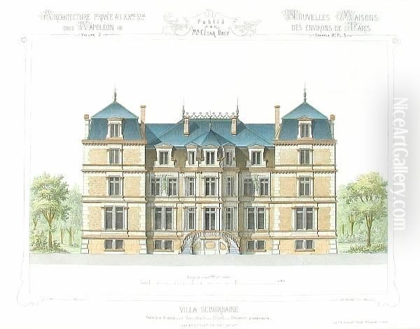 Architectural Studies From L'architecture Privee Du Xixme Siecle - view 1
