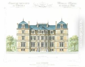 Architectural Studies From L'architecture Privee Du Xixme Siecle by Daly Cesar