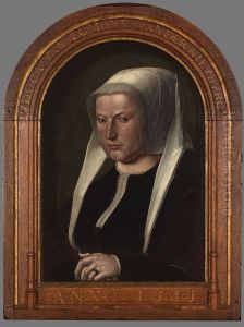 Portret van Judoca van Egmond van der Nieuburgh by Jacob Cornelisz Van Oostsanen