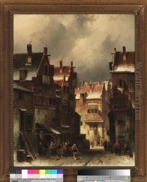Stadsgezicht in de winter - view 1