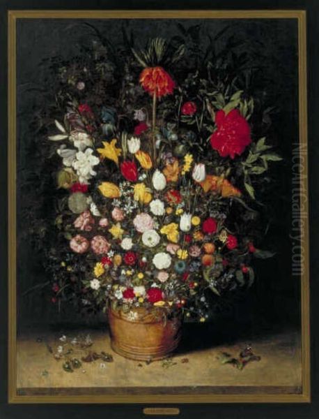 Stilleven met bloemen in een kuip - view 1