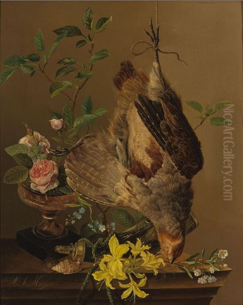 Still Life with Partridge and Flowers - view 1