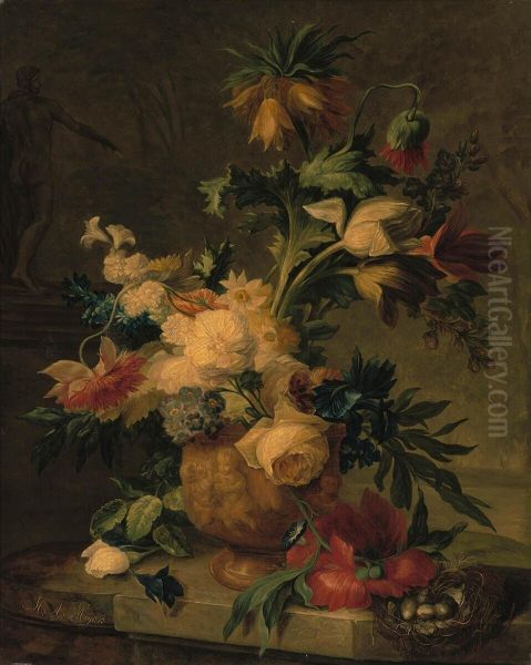 Vaas met bloemen - view 1