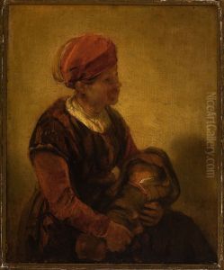 Vrouw met bakerkind by Barent Fabritius