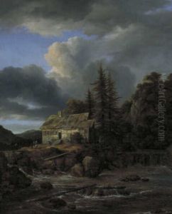 Waterval by Jacob Van Ruisdael