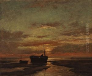 Zonsondergang by Jules Dupre