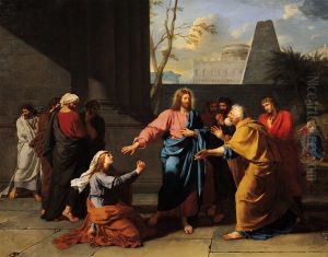 Le Christ et la Cananeenne by Jean Germain Drouais