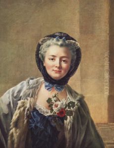 Portrait of Madame Drouais, nee Anne Francoise Dore by Francois-Hubert Drouais