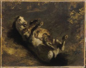Cheval attaque par une lionne Cheval attaque par une lionne