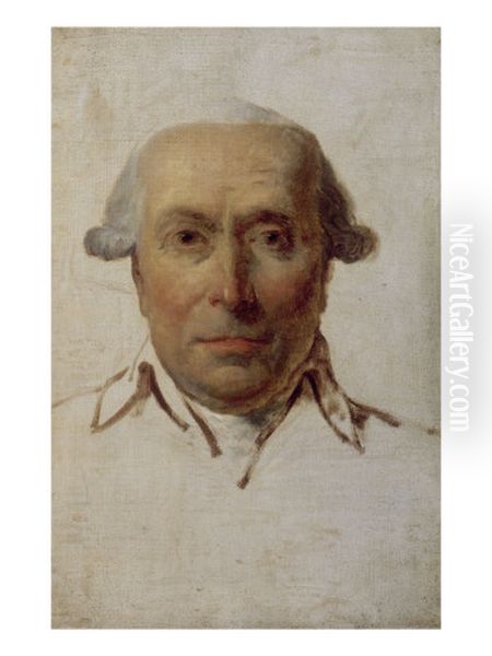 Filippo Mazzei (1730-1816), homme politique, agent du roi de Pologne Stanislas-Auguste Poniatowski a Paris; dit autrefois: Portrait de J.-S.Bailly, puis: Portrait d'A.B.F. Le Goarre de Kervelegan. - view 1