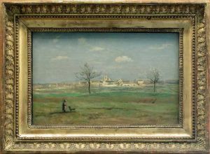 Rosny. View of the village in the spring by Jean-Baptiste Camille Corot