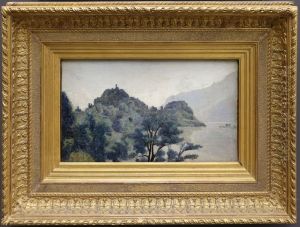 Le lac de Brienz (Suisse). by Jean-Baptiste Camille Corot