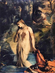 Suzanne au bain by Theodore Chasseriau