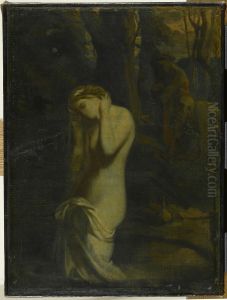 Suzanne au bain. by Theodore Chasseriau