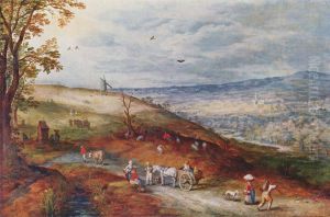 Landschaft mit Windmuhle by Jan Brughel
