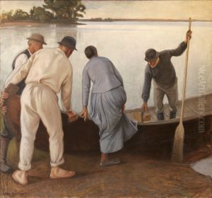 Home from work by Pekka Halonen