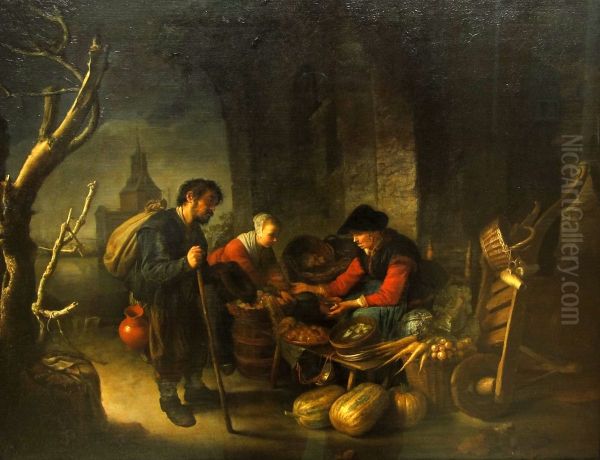 The Herring Woman and the Beggar - view 1