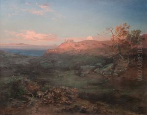 Aigina mit dem Aphaiatempel by Carl Rottmann